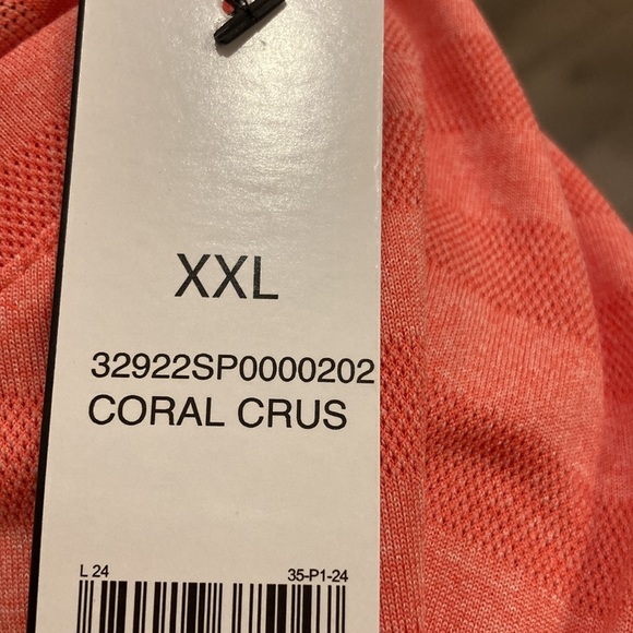 Mens Zelos XXL coral stripe wicking and breathability shirt! Great for the gym - Picture 6 of 7